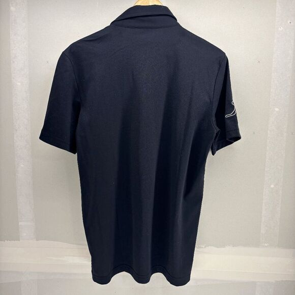 Travis Mathew Polo Shirt Sonoma Raceway Racing Golf Work Mens Medium Black EUC - Picture 2 of 6